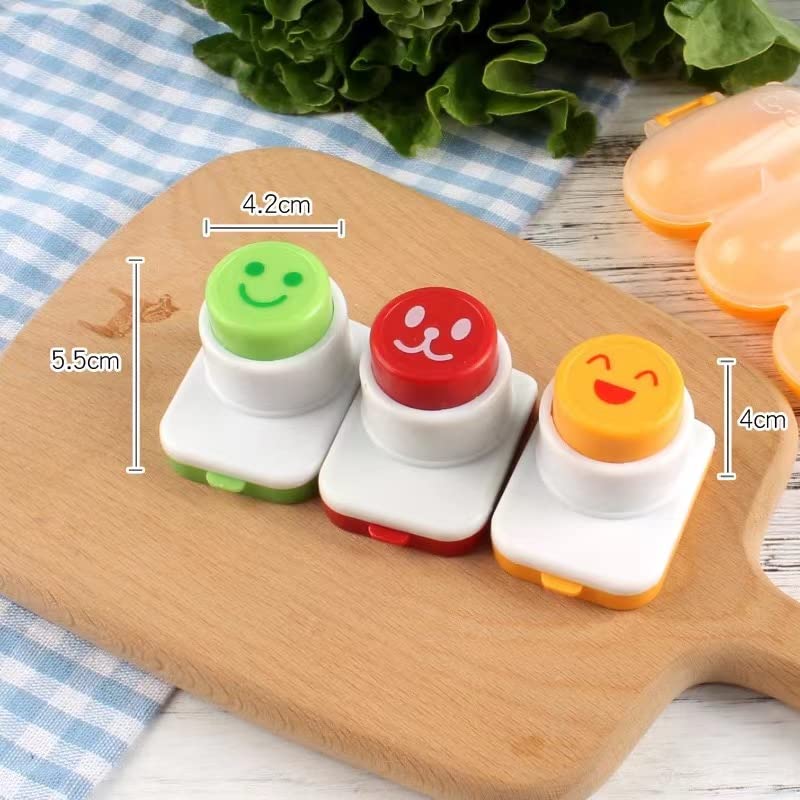 MoJyetli DIY Sushi Tool, 3Pcs Smile Face Laver Seaweed Nori Punch Embossing Device Rice Ball Onigiri Mould - Image 3